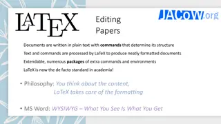 LaTeX Essentials: Structured Document Writing and Formatting