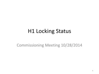 Locking Status Commissioning Meeting 10/28/2014