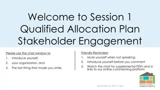 Stakeholder Engagement for Qualified Allocation Plan Updates
