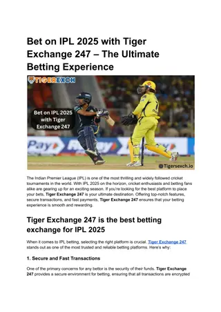 Bet on IPL 2025 with Tiger Exchange 247 – The Ultimate Betting Experience