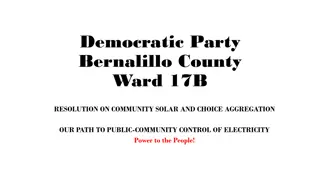 Community Solar and Choice Aggregation: Our Path to Public-Community Control of Electricity