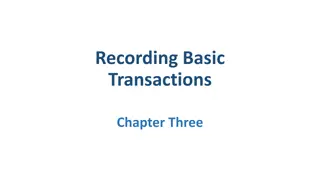 Recording Basic Transactions in Ledger Accounts