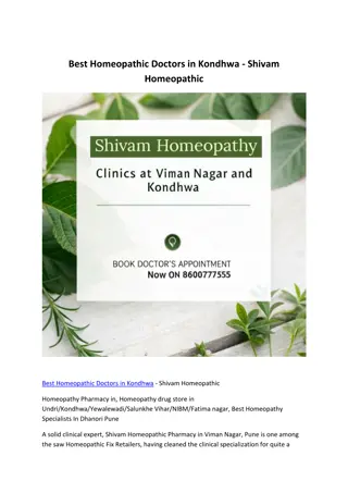 Best Homeopathic Doctors in Kondhwa - Shivam Homeopathic