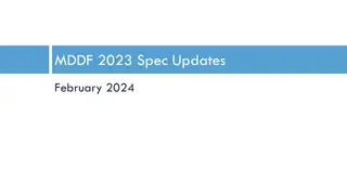 MDDF 2023 Spec Updates
