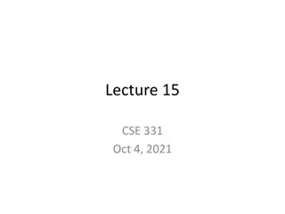 CSE 331 Lecture Highlights: Scheduling Problems, Algorithms, and Examples