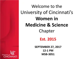 University of Cincinnati Women in Medicine & Science Chapter Meeting Agenda