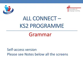 KS2 Programme Grammar Self-access Version Notes