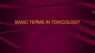 BASIC TERMS IN TOXICOLOGY