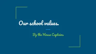 Our School Values - House Captains' Insights