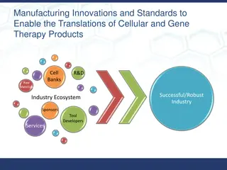 Manufacturing Innovations and Standards to  Enable the Translations of Cellular and Gene  Therapy Products