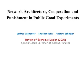 Network Architecture: Cooperation and Punishment in Public Good Experiments