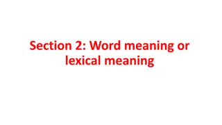 Semantic Features in Language