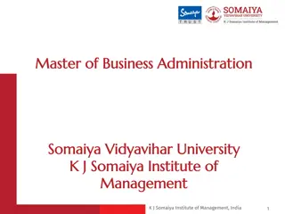 Master of Business Administration Program Highlights