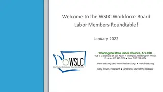 WSLC Workforce Board Roundtable January 2022 - Promoting Inclusive Labor Movement