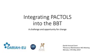 Integrating PACTOLS into BBT: A Challenge and Opportunity for Change