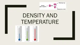 DENSITY AND  TEMPERATURE