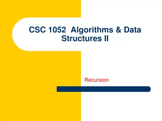 CSC 1052  Algorithms & Data  Structures II