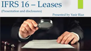 IFRS 16 Leases - Presentation and Disclosures
