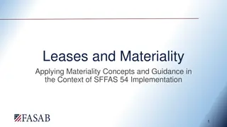 Leases and Materiality Concepts in SFFAS 54 Implementation
