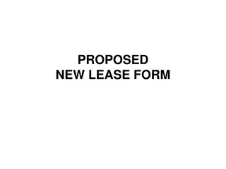 Proposed New Lease Form Amendments