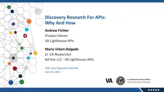 Discovery Research for APIs: Why and How