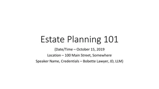 Estate Planning 101