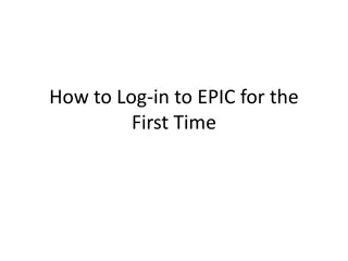 How to Log in to EPIC for the First Time