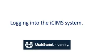Logging into the iCIMS system.