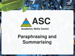 Effective Paraphrasing and Summarising Techniques