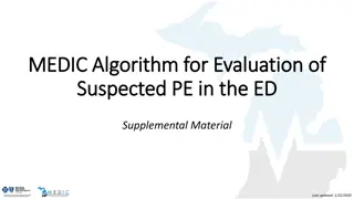 MEDIC Algorithm for Suspected PE in the ED