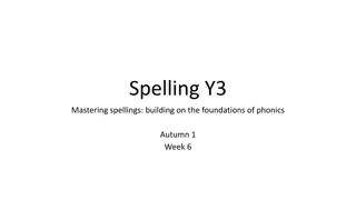 Spelling Y3
