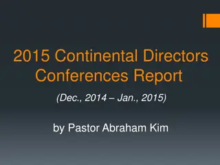 2015 Continental Directors Conferences Report Summary