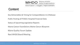 Maine Healthcare Data Update