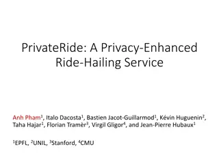 PrivateRide: A Privacy-Enhanced Ride-Hailing Service Overview