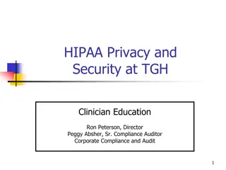 Importance of HIPAA Privacy and Security at TGH