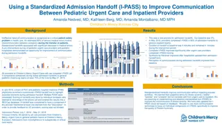 Improving Communication in Pediatric Admissions Using I-PASS Method