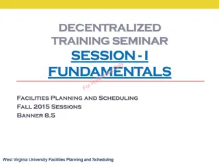 Facilities Planning and Scheduling Fundamentals