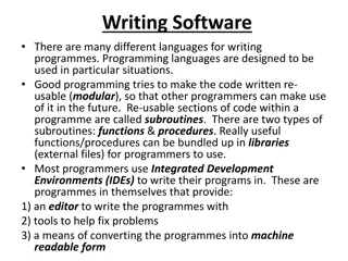 Writing Software