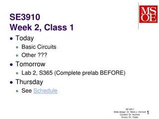 Basic Circuits and Slide Design: Today's Class and Tomorrow's Lab