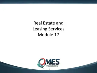 Real Estate and  Leasing Services Module 17