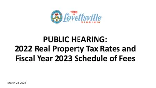 Proposed Real Property Tax Rates and Fiscal Year 2023 Fees