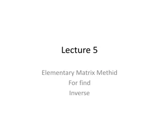 Elementary Matrix Methods for Finding Inverse