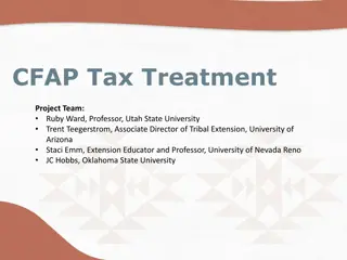CFAP Tax Treatment Project Team Overview