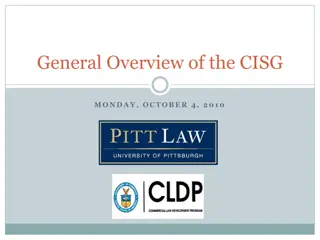 Overview of the CISG: History, Structure, and Application