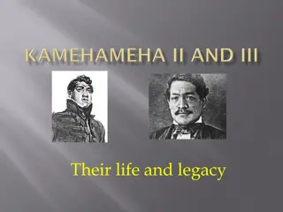 Their Life and Legacy: Insights into Liholiho's Reign