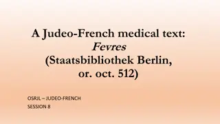 Judeo-French Medical Text: Fevres in Medieval Europe