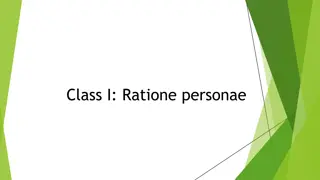 Class I: Ratione personae