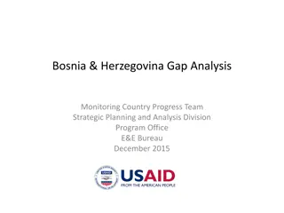 Bosnia & Herzegovina Gap Analysis Monitoring