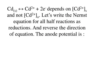 equation for all half reactions as