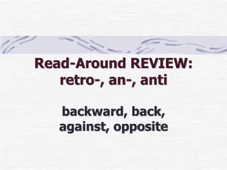Prefixes and Words: Against, Opposite, Backward